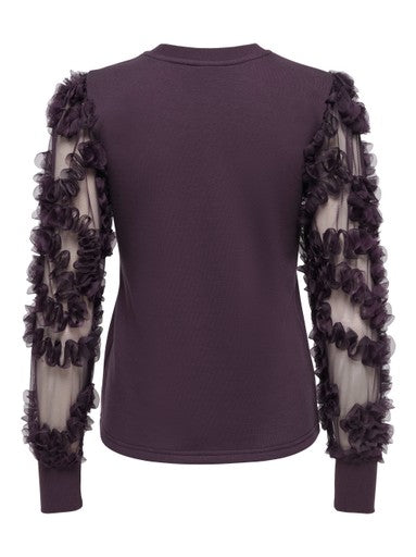 JDY Fairview Life Long Sleeve Sweatshirt | Plum 15220558
