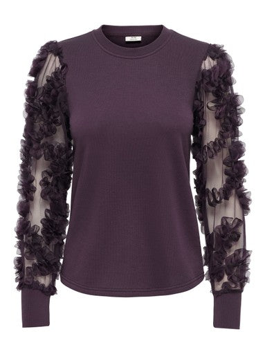 JDY Fairview Life Long Sleeve Sweatshirt | Plum 15220558