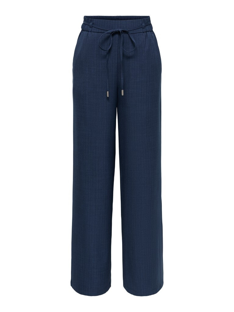 JDY Vesta High Waist Tapered Trousers | Navy