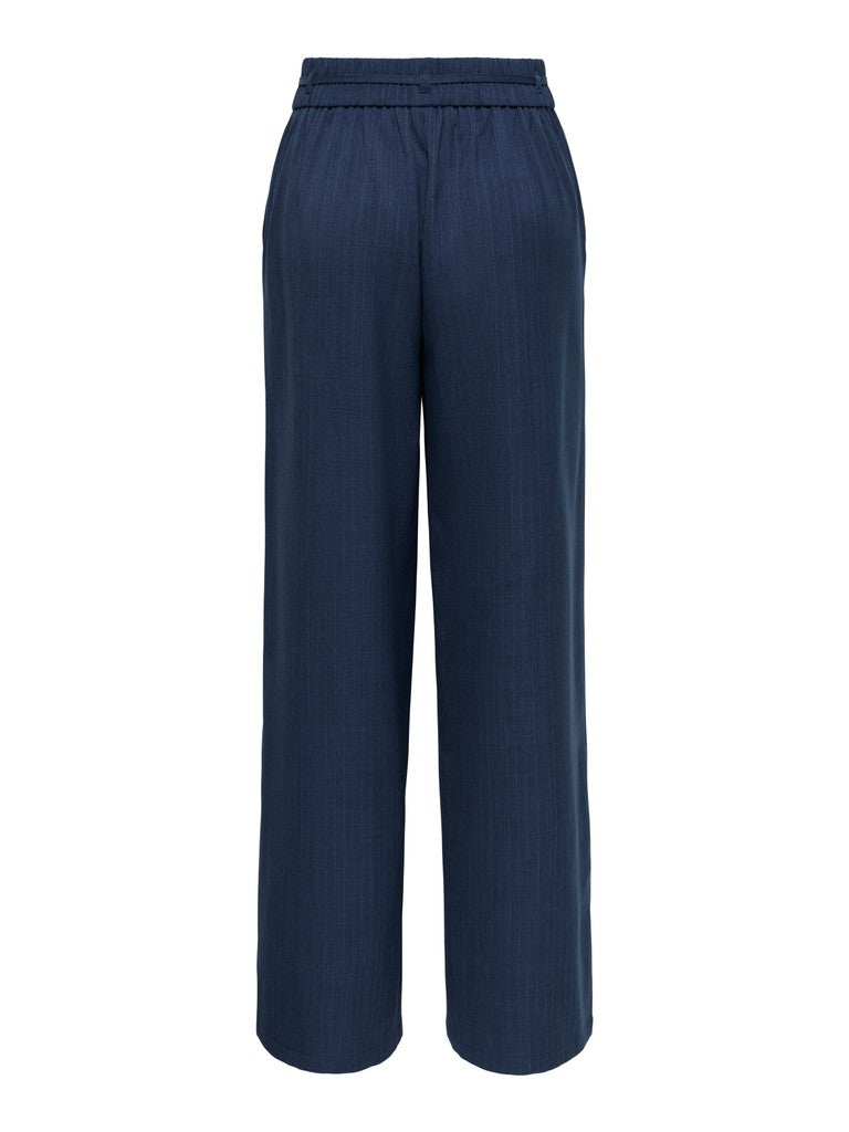 JDY Vesta High Waist Tapered Trousers | Navy