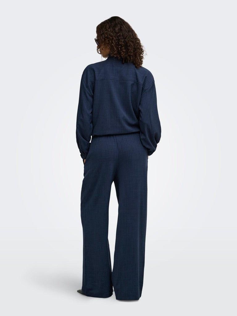JDY Vesta High Waist Tapered Trousers | Navy