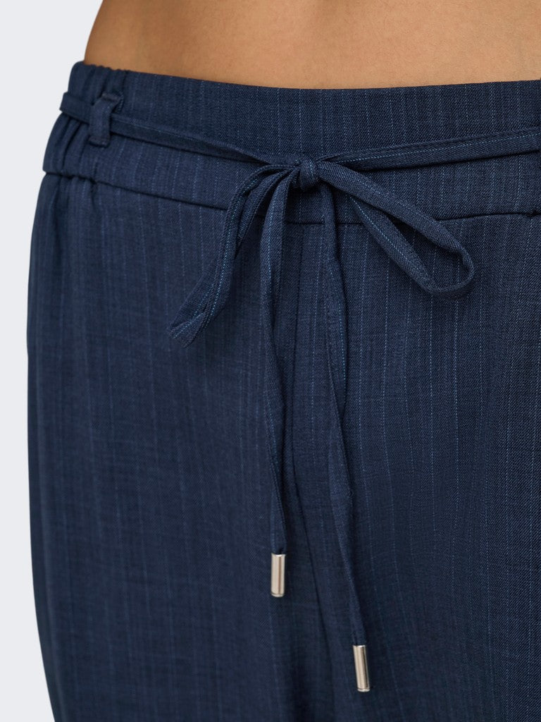 JDY Vesta High Waist Tapered Trousers | Navy