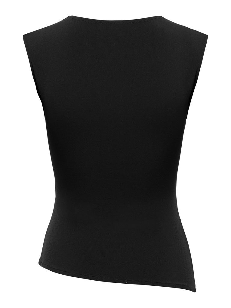 JDY Misty S/L Lace Detail Top | Black
