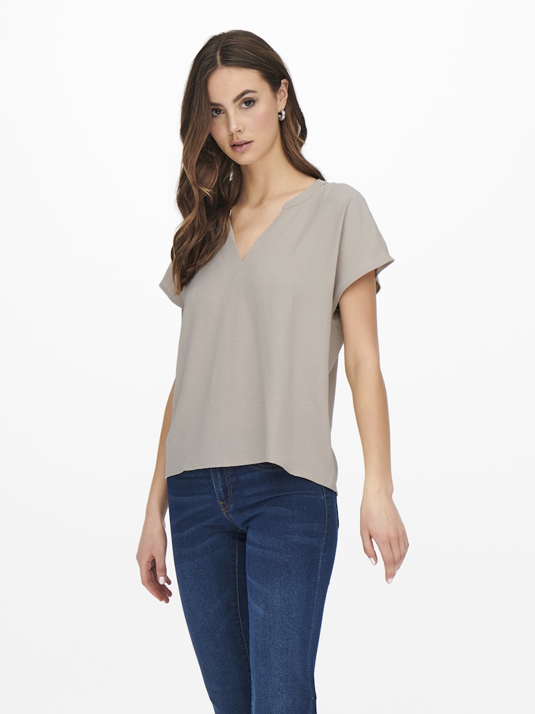JDY Lion Life S/S Top | Chateau Grey