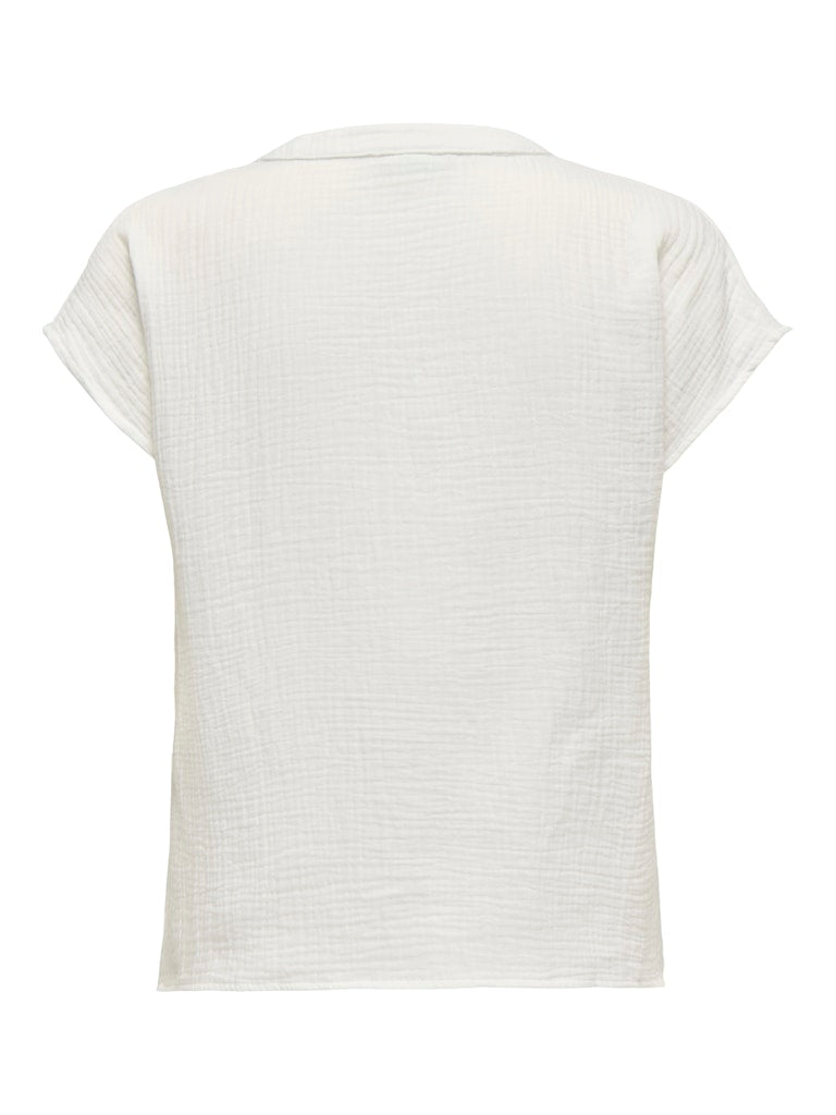 JDY Theis Lion Life S/S Top  | Cloud Dancer