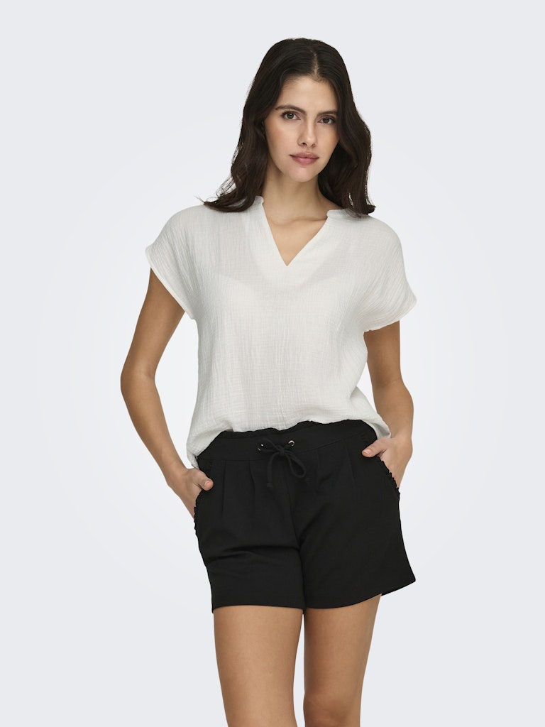 JDY Theis Lion Life S/S Top  | Cloud Dancer