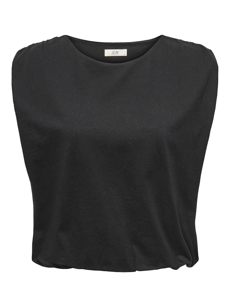 JDY Mara S/L Bubble Top | Black