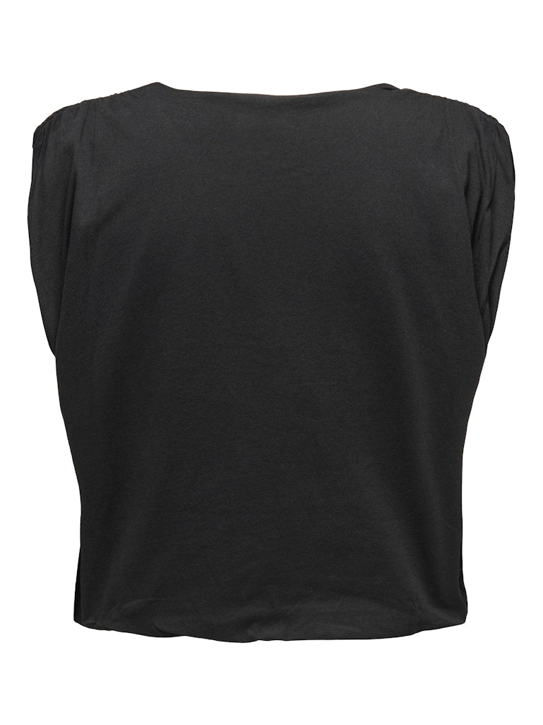 JDY Mara S/L Bubble Top | Black