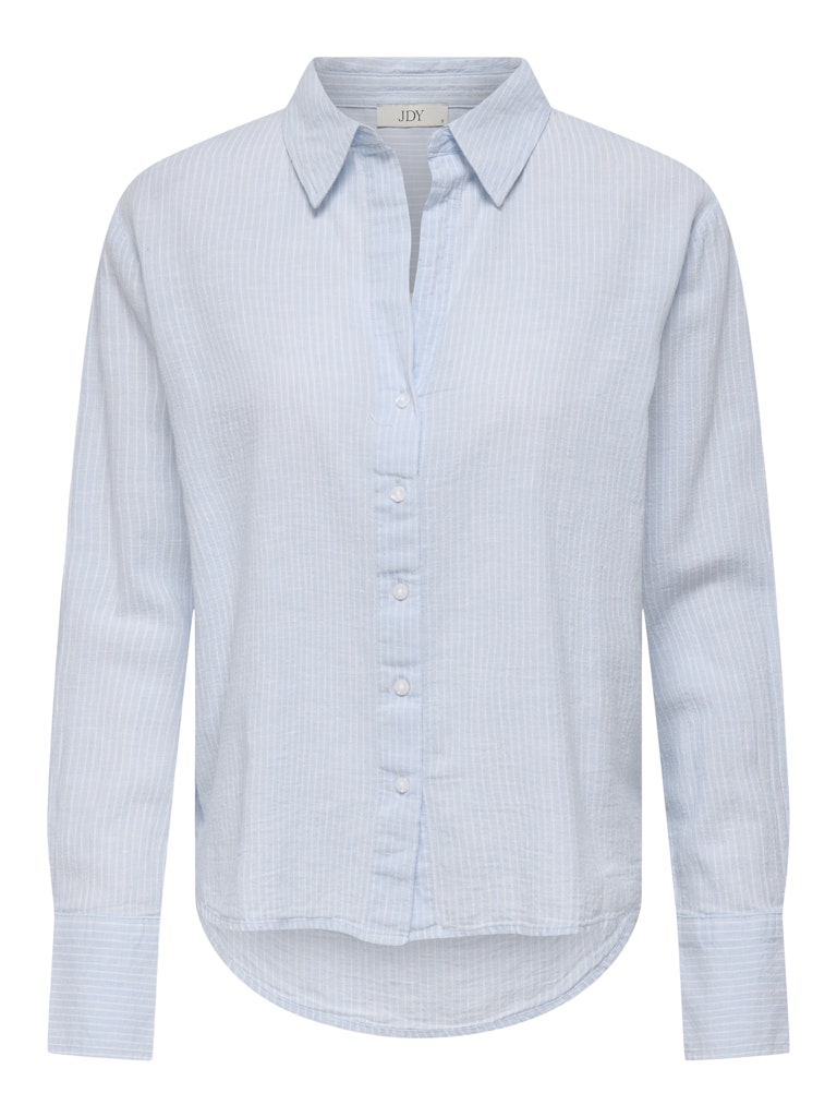 JDY Mila L/S Loose Linen Woven Shirt | Blue