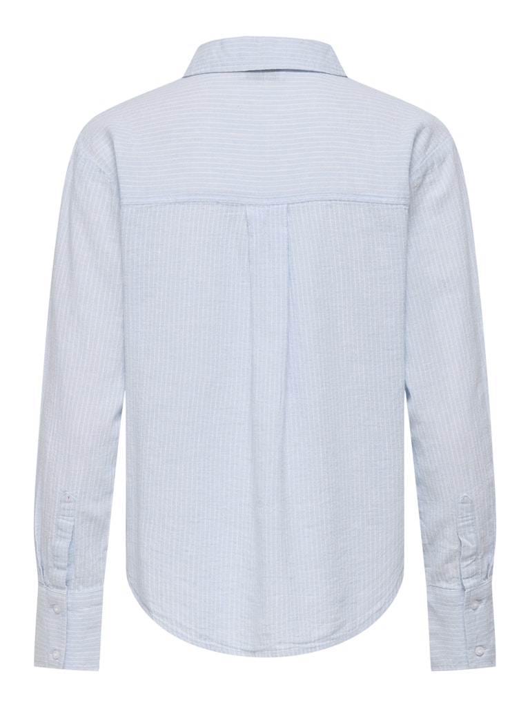JDY Mila L/S Loose Linen Woven Shirt | Blue