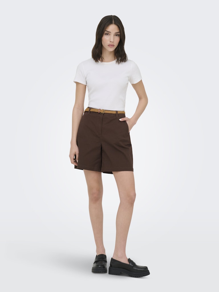 JDY Chicago MW Bermuda Shorts | Coffee