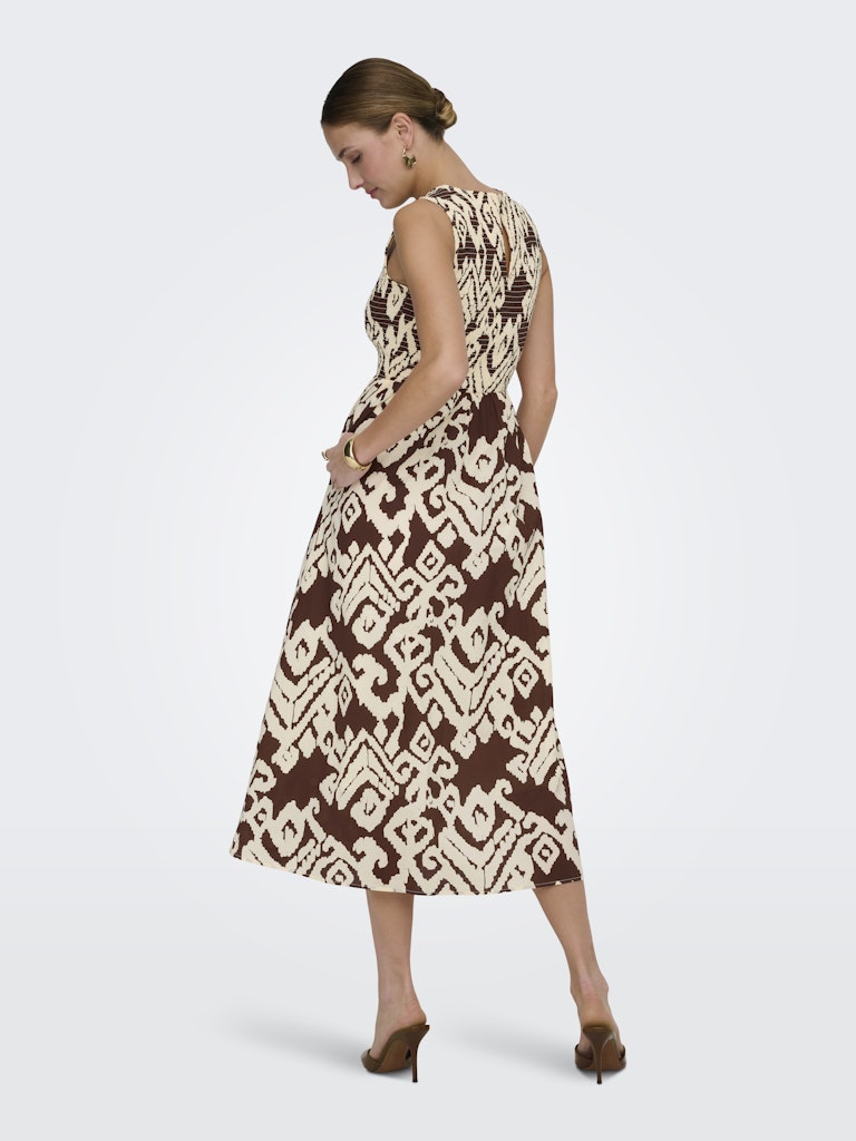 JDY Diego S/L Smock Midi Dress | Print