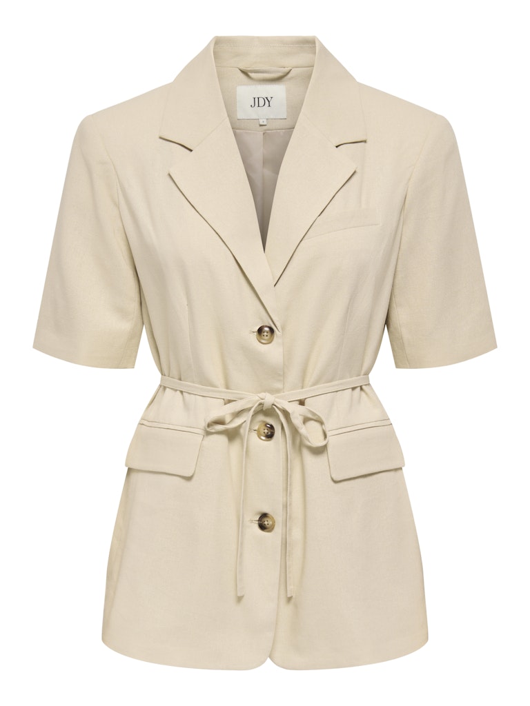 JDY Naomi Linen S/S Belt Blazer | Wheat Sand
