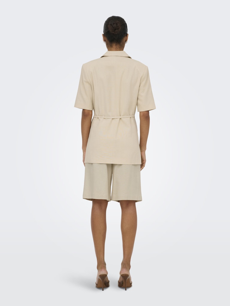 JDY Naomi Linen S/S Belt Blazer | Wheat Sand