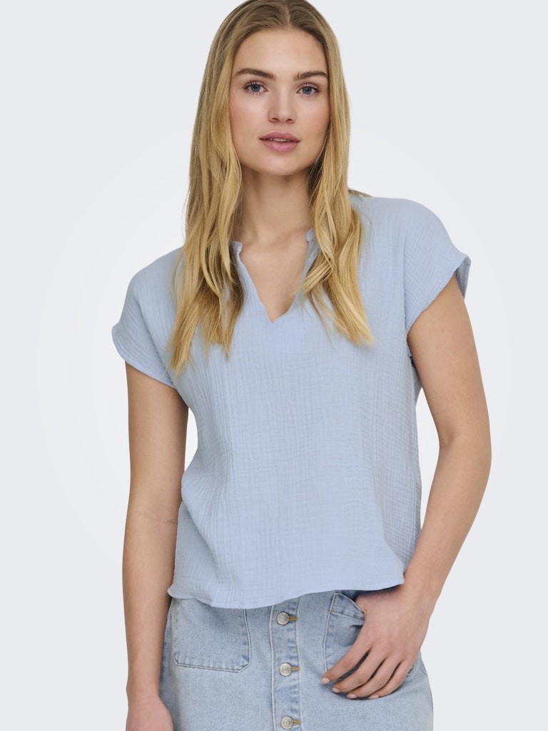 JDY Theis Lion Life S/S Top  | Blue