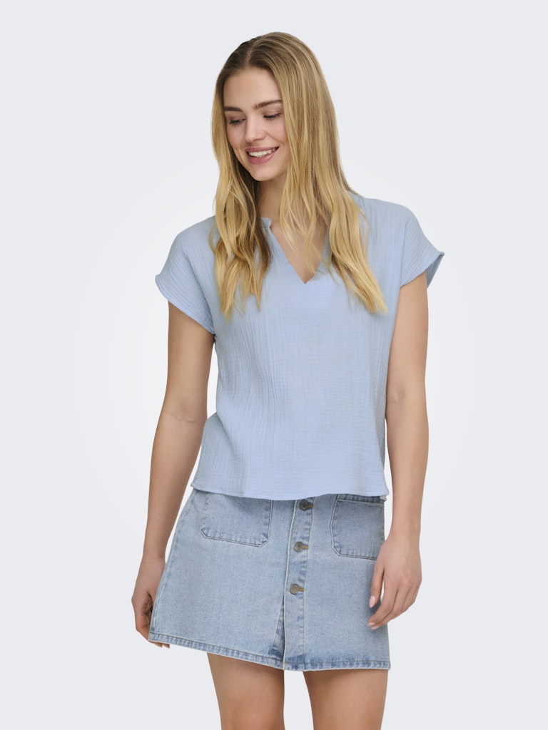 JDY Theis Lion Life S/S Top  | Blue