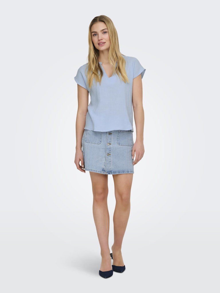JDY Theis Lion Life S/S Top  | Blue
