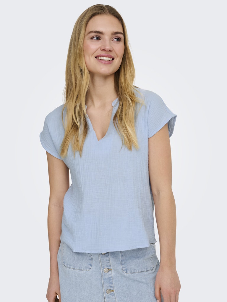 JDY Theis Lion Life S/S Top  | Blue