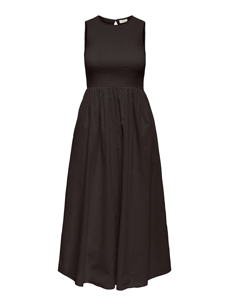 JDY Diego S/L Smock Midi Dress | Chocolate