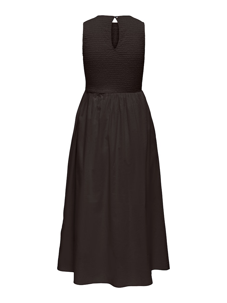 JDY Diego S/L Smock Midi Dress | Chocolate