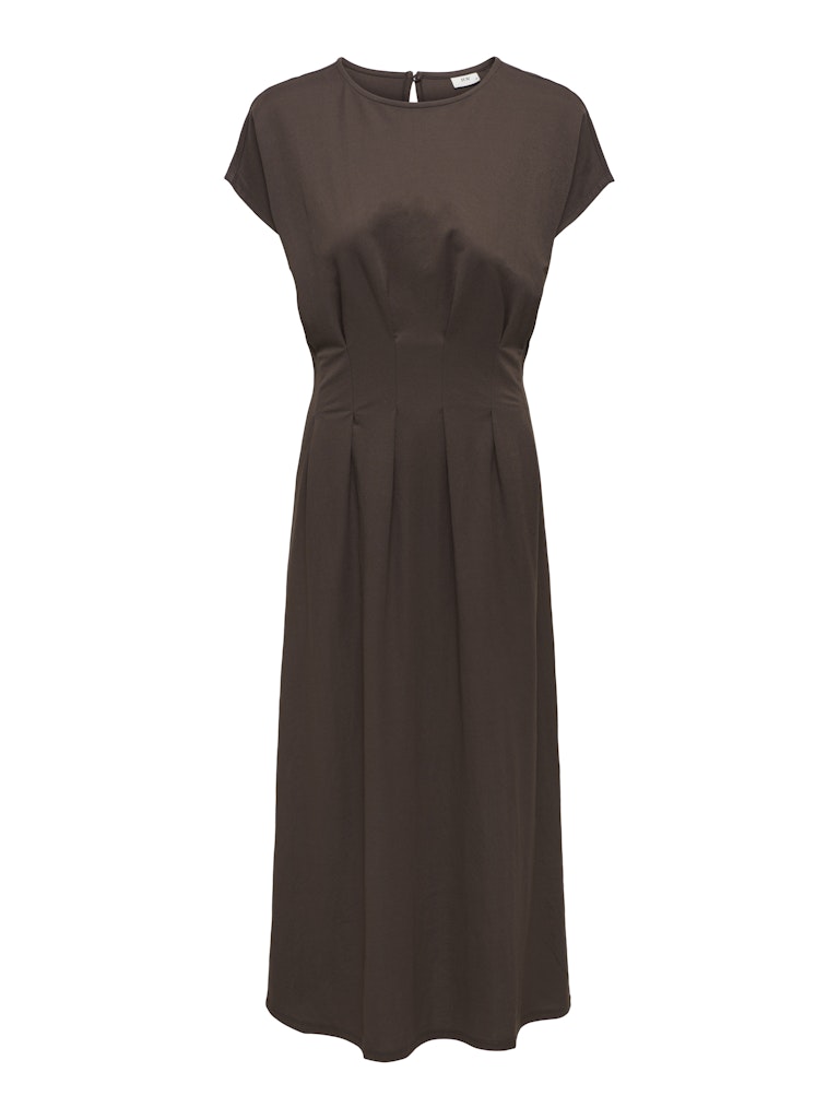 JDY Rebekka Life S/S Midi Dress | Chocolate