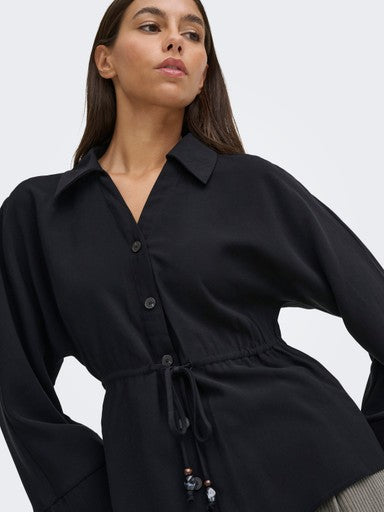 JDY Milena Long Sleeve Shirt | Black 15379508