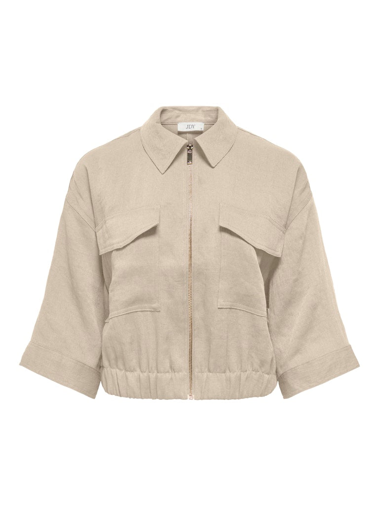 JDY Finn 3/4 Bomber Jacket| Sand