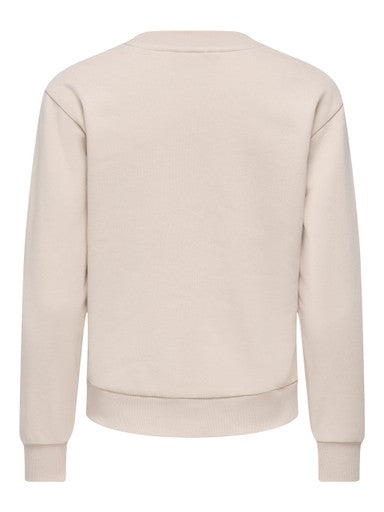 JDY Paris Long Sleeve Embossed Sweatshirt | Oatmeal 15221015