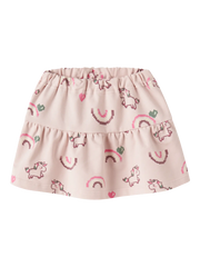 Name It Girls Unicorn Rainbow Print Skirt – flat lay front white background
