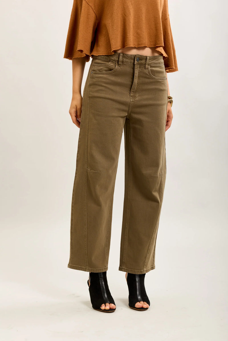Toxik3 Barrel/Ballon Jeans | Khaki L21550-6