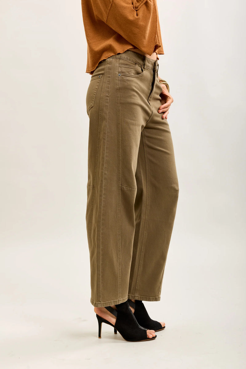 Toxik3 Barrel/Ballon Jeans | Khaki L21550-6