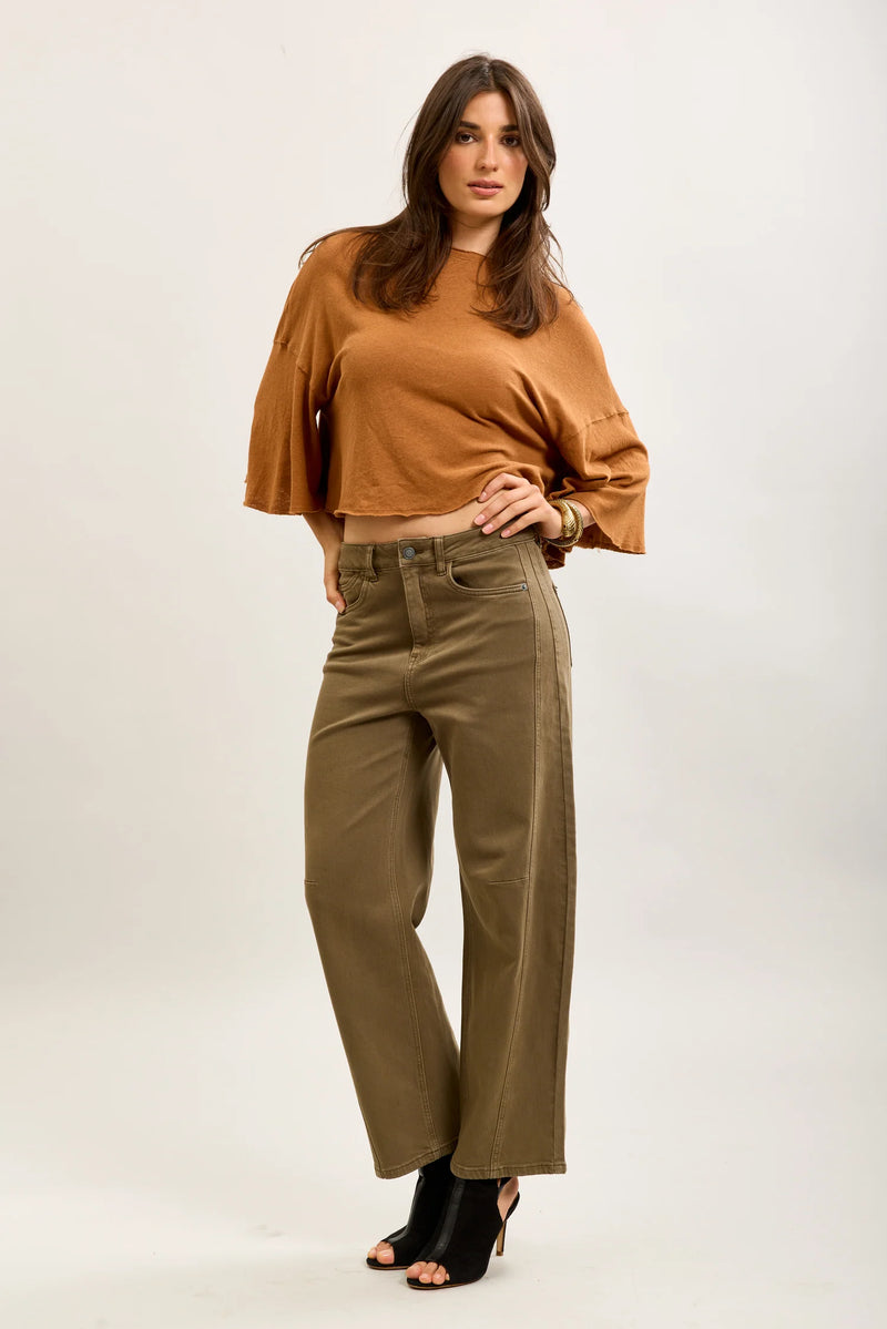 Toxik3 Barrel/Ballon Jeans | Khaki L21550-6