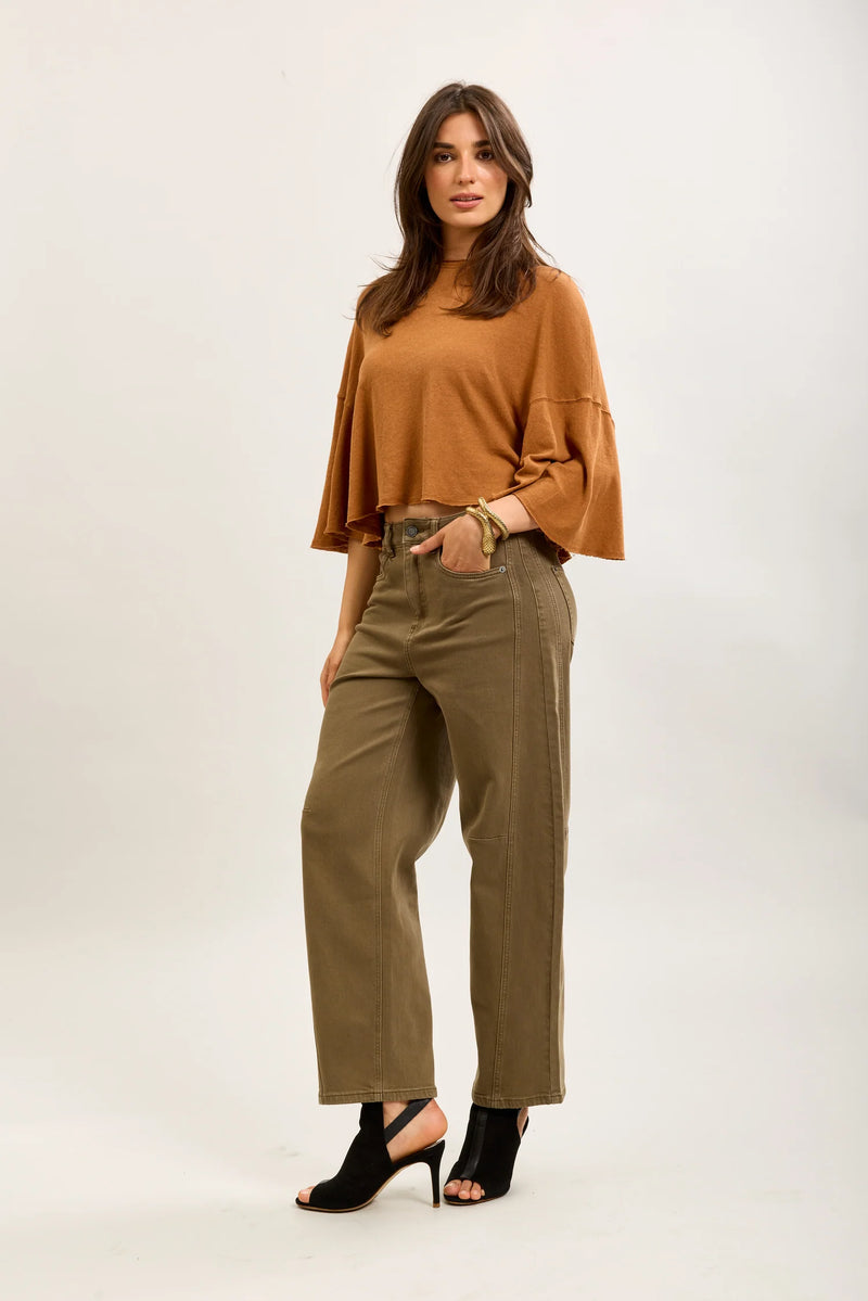 Toxik3 Barrel/Ballon Jeans | Khaki L21550-6