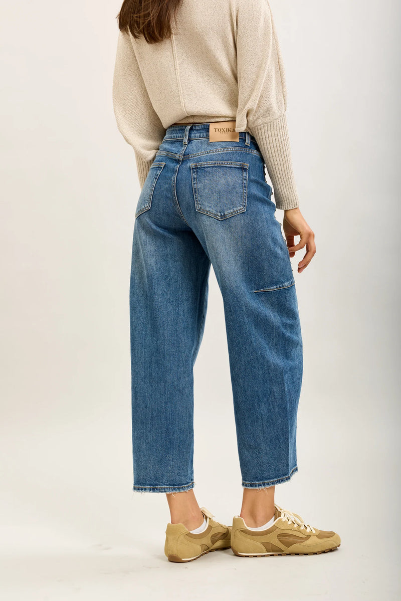 Toxick3 Barrel/Ballon Jeans | Mid Wash L21557