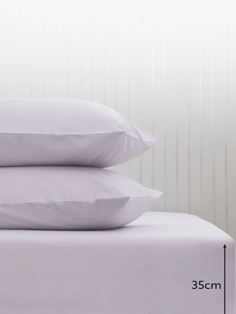Catharine Lansfield Percale Deep Fitted Sheet | Lilac