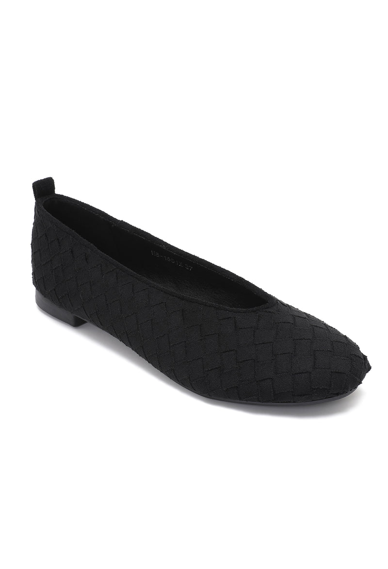 JOIA Woven ballet flats  | Black H8-1551X