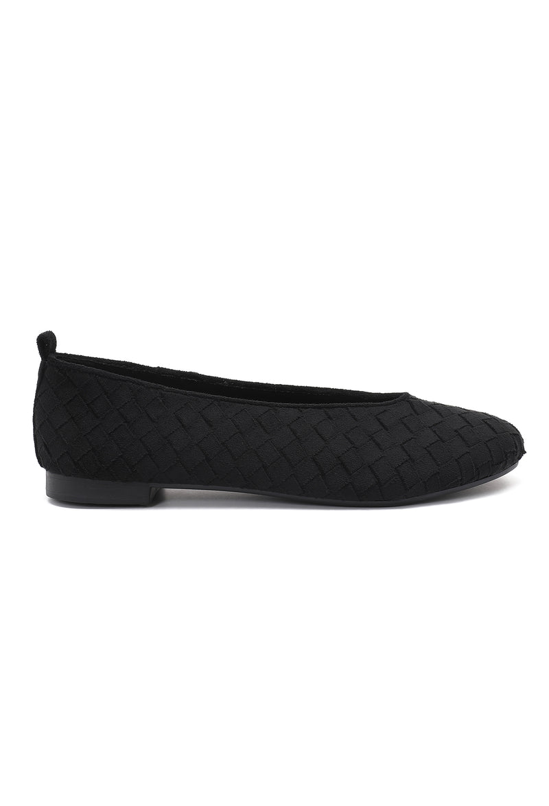 JOIA Woven ballet flats  | Black H8-1551X