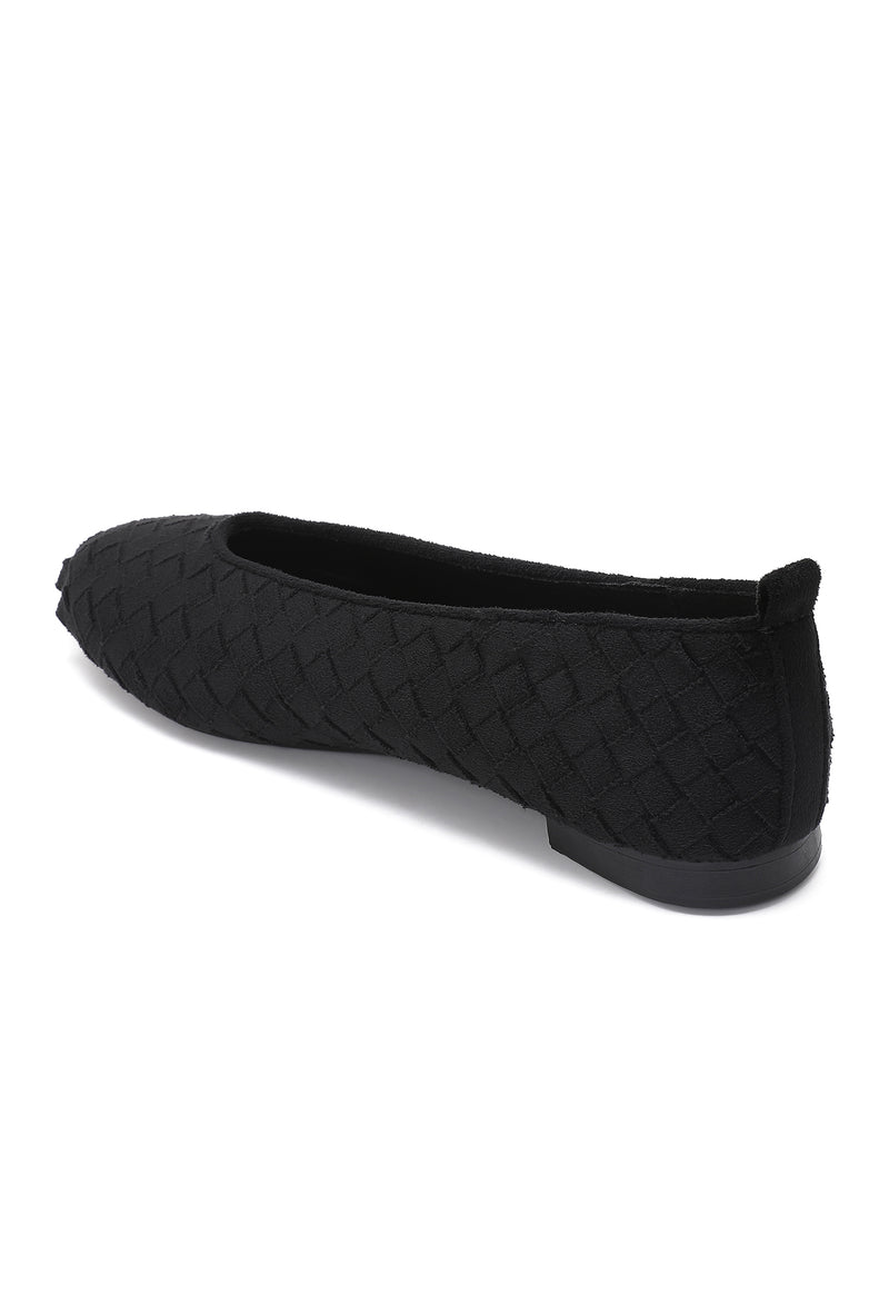 JOIA Woven ballet flats  | Black H8-1551X