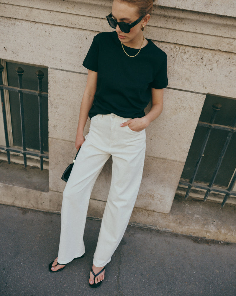 Ana & Lucy Lowen Barrel Jeans | Ecru PH7105