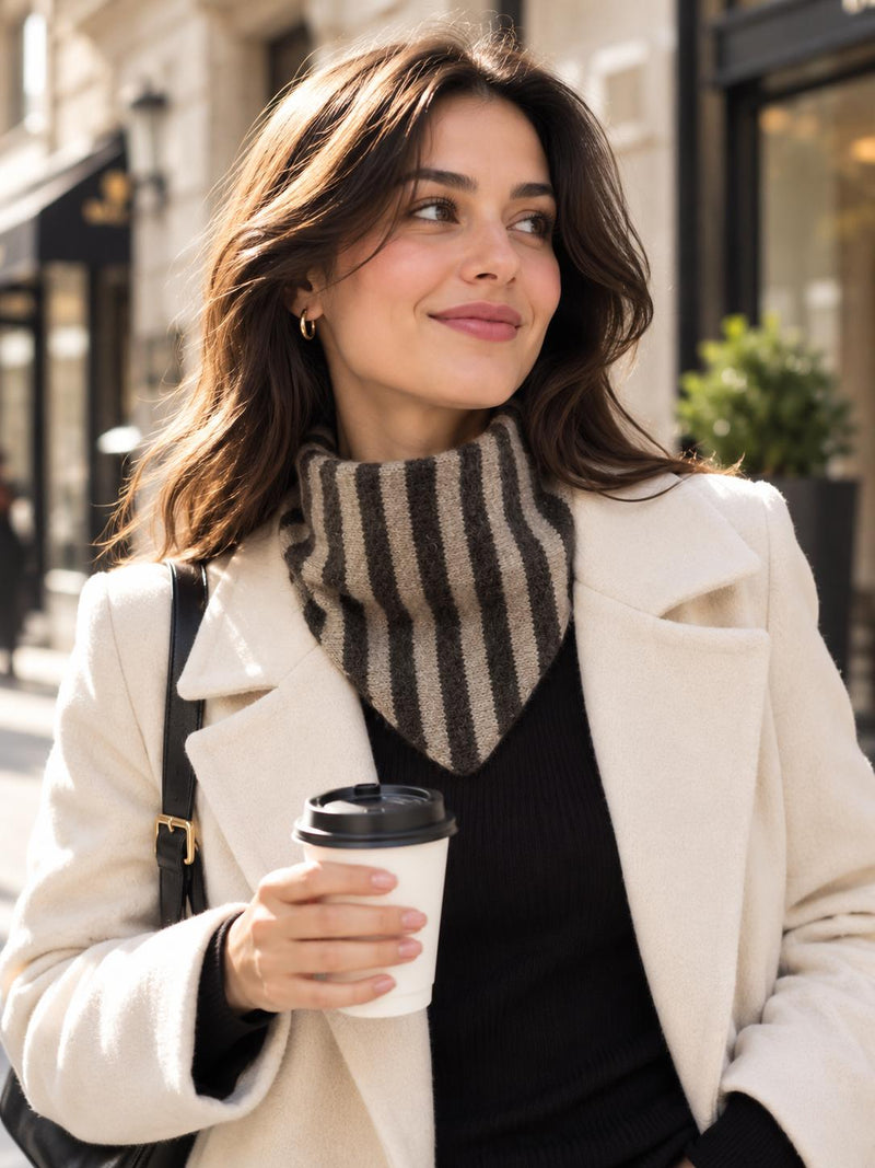 Best Angel Magnetic Pearl Neck Scarf | Coffee BA4562