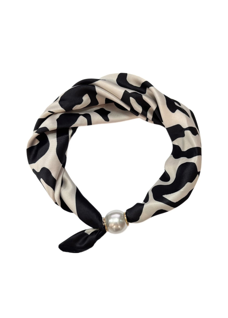 Best Angel Magnetic Pearl Neck Scarf | Black BA4506-5