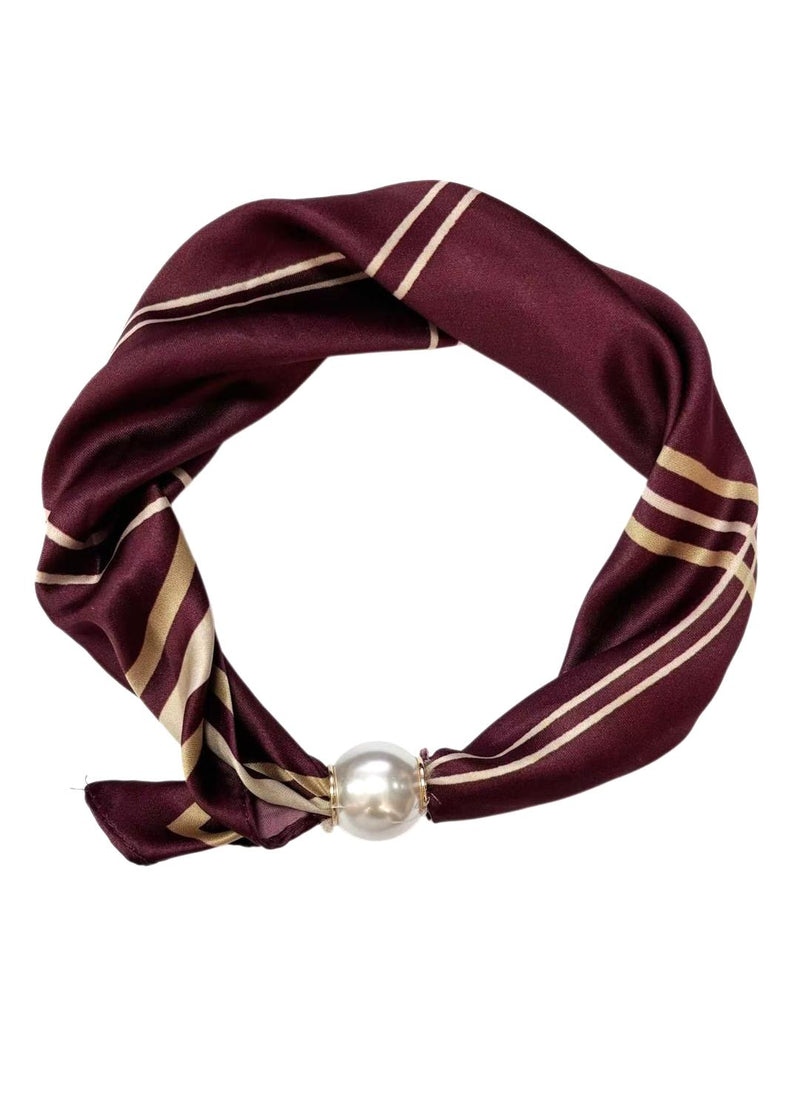 Best Angel Magnetic Pearl Neck Scarf | Bordeaux BA4507-5