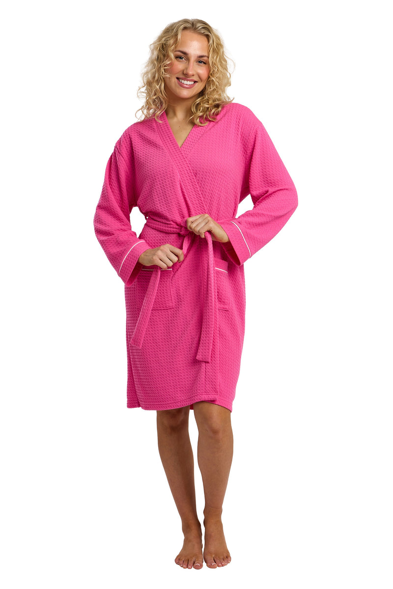 Indigo Sky Spa Robe Short Kimono Wrap | Cerise IN47528