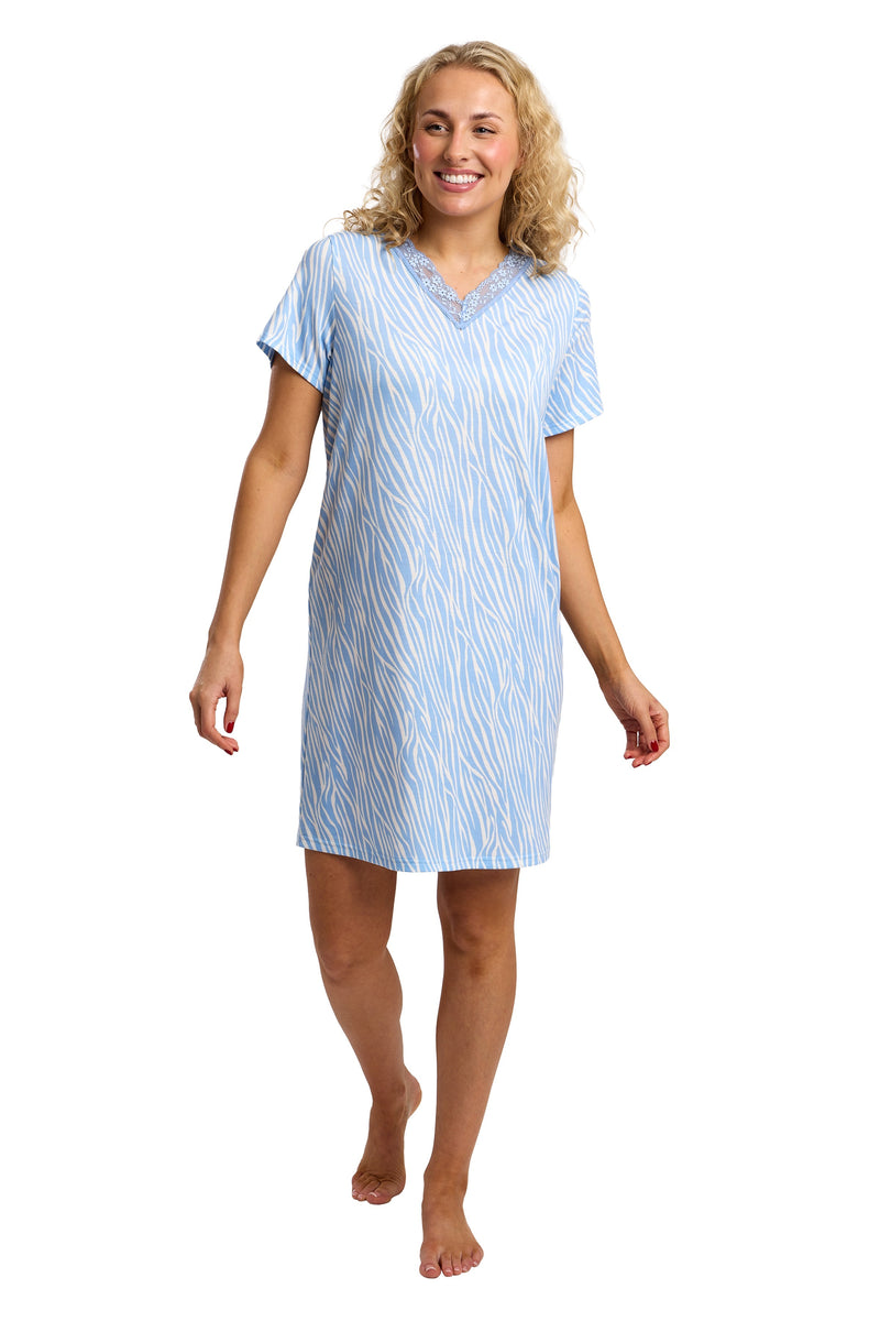 Indigo Sky Zebra Nightshirt | Blue IN45821