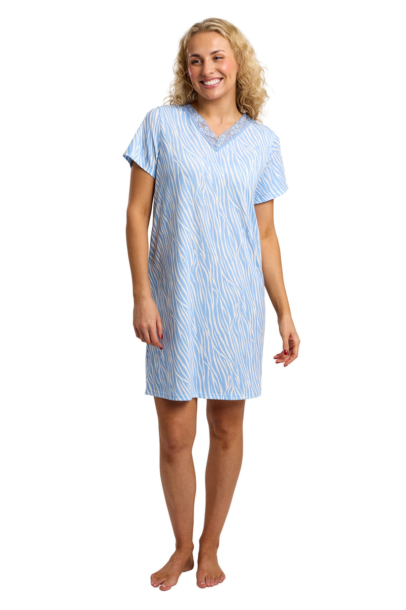 Indigo Sky Zebra Nightshirt | Blue IN45821