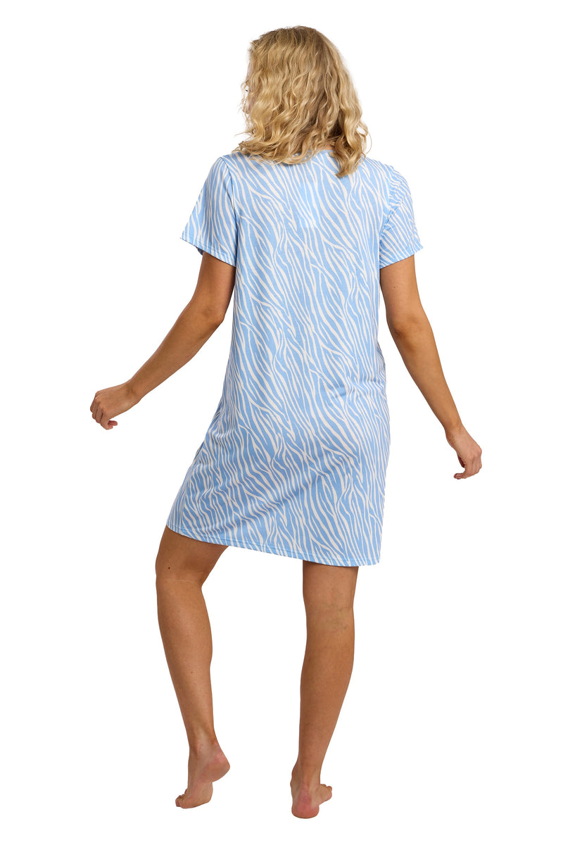 Indigo Sky Zebra Nightshirt | Blue IN45821