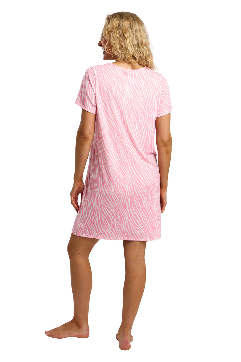 Indigo Sky Zebra Nightshirt | Pink IN45821