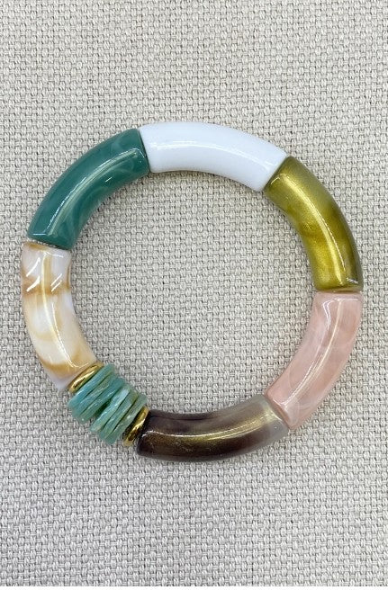 Missra Pastel Acrylic Tube Bracelet | Multi BRARESISW32-3