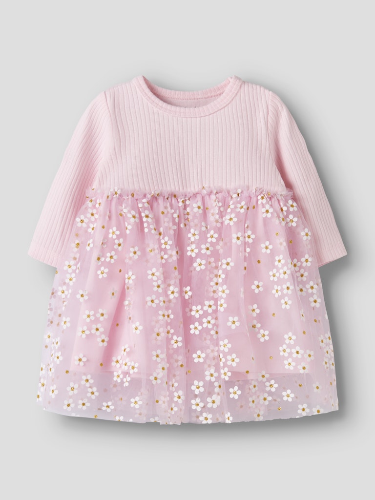 Name it Floral LS NB Dress | Pink