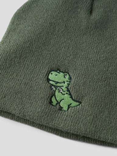 Name It Mini Knit Dino Beanie | Green 13251569
